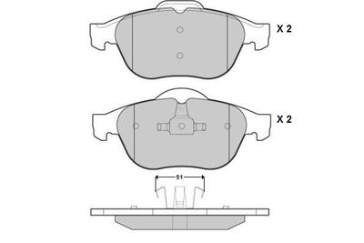 120970 E.T.F. Комплект тормозных колодок, дисковый тормоз