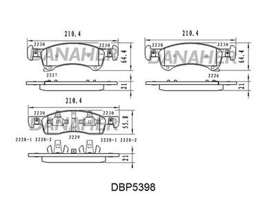 DBP5398 DANAHER Комплект тормозных колодок, дисковый тормоз