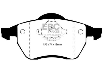 DP1074 EBC Brakes Комплект тормозных колодок, дисковый тормоз