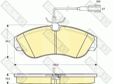 6114261 GIRLING Комплект тормозных колодок, дисковый тормоз