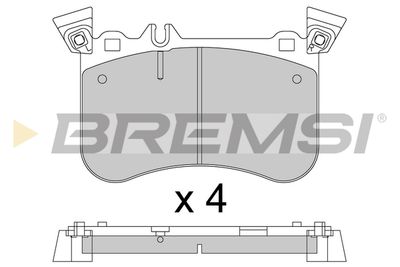 BP3802 BREMSI Комплект тормозных колодок, дисковый тормоз