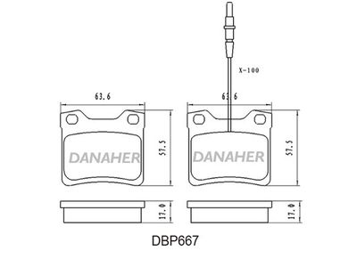DBP667 DANAHER Комплект тормозных колодок, дисковый тормоз