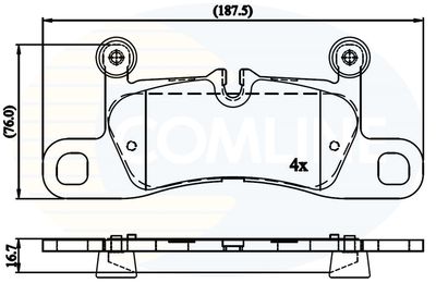 CBP06048 COMLINE Комплект тормозных колодок, дисковый тормоз