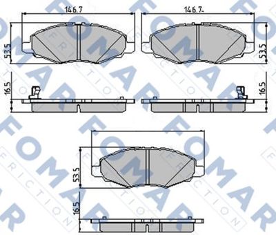 FO872281 FOMAR Friction Комплект тормозных колодок, дисковый тормоз