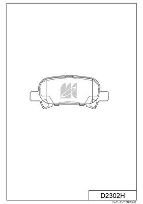 D2302H MK Kashiyama Комплект тормозных колодок, дисковый тормоз