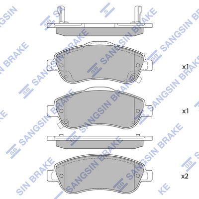 SP1567 Hi-Q Комплект тормозных колодок, дисковый тормоз