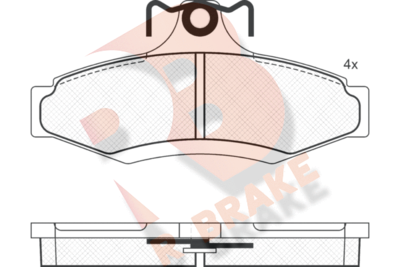 RB1261 R BRAKE Комплект тормозных колодок, дисковый тормоз