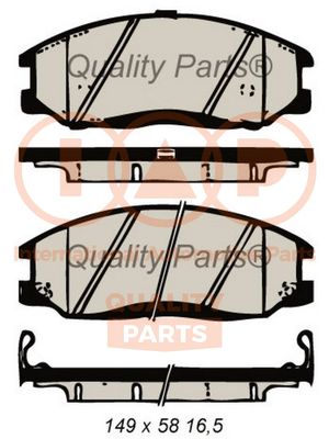 70407075G IAP QUALITY PARTS Комплект тормозных колодок, дисковый тормоз