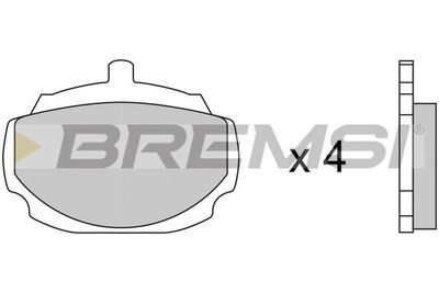 BP2033 BREMSI Комплект тормозных колодок, дисковый тормоз