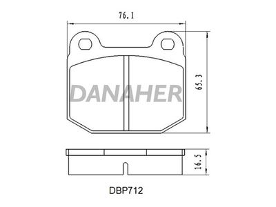 DBP712 DANAHER Комплект тормозных колодок, дисковый тормоз