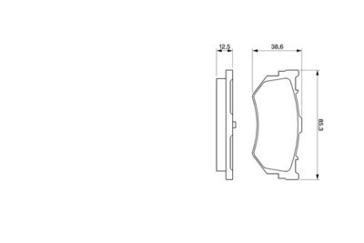 0986460992 BOSCH Комплект тормозных колодок, дисковый тормоз