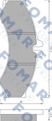 FO627681 FOMAR Friction Комплект тормозных колодок, дисковый тормоз