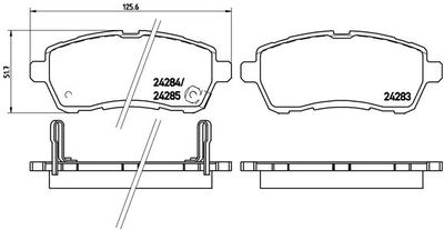 P16013 BREMBO Комплект тормозных колодок, дисковый тормоз