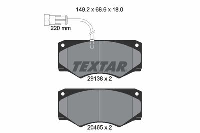 2913801 TEXTAR Комплект тормозных колодок, дисковый тормоз