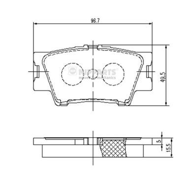 J3612035 NIPPARTS Комплект тормозных колодок, дисковый тормоз