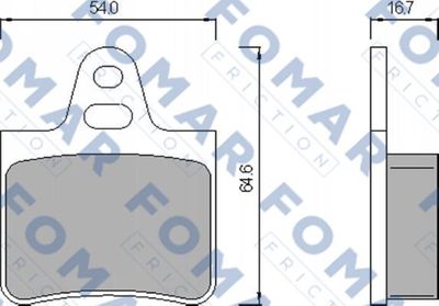 FO428481 FOMAR Friction Комплект тормозных колодок, дисковый тормоз