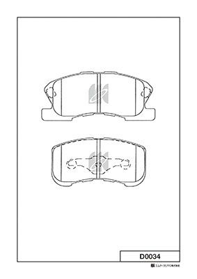D0034 MK Kashiyama Комплект тормозных колодок, дисковый тормоз