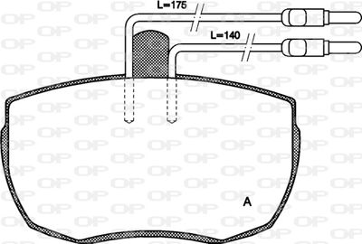 BPA005604 OPEN PARTS Комплект тормозных колодок, дисковый тормоз