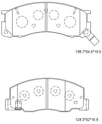 KD2694 ASIMCO Комплект тормозных колодок, дисковый тормоз