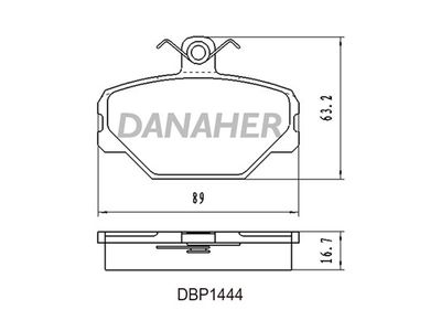 DBP1444 DANAHER Комплект тормозных колодок, дисковый тормоз