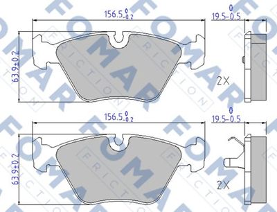 FO449481 FOMAR Friction Комплект тормозных колодок, дисковый тормоз