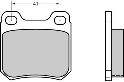 120412 E.T.F. Комплект тормозных колодок, дисковый тормоз