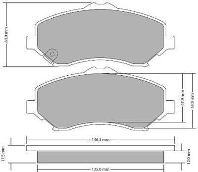 FBP1727 FREMAX Комплект тормозных колодок, дисковый тормоз
