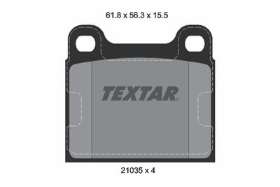 2103501 TEXTAR Комплект тормозных колодок, дисковый тормоз