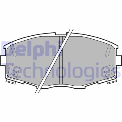 LP614 DELPHI Комплект тормозных колодок, дисковый тормоз