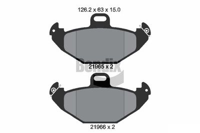 BPD1868 BENDIX Braking Комплект тормозных колодок, дисковый тормоз