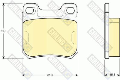 6113462 GIRLING Комплект тормозных колодок, дисковый тормоз