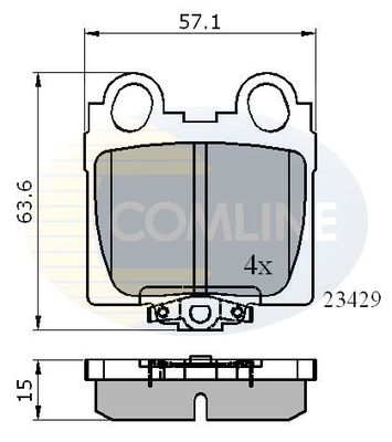 CBP3836 COMLINE Комплект тормозных колодок, дисковый тормоз