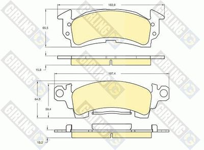 6107425 GIRLING Комплект тормозных колодок, дисковый тормоз