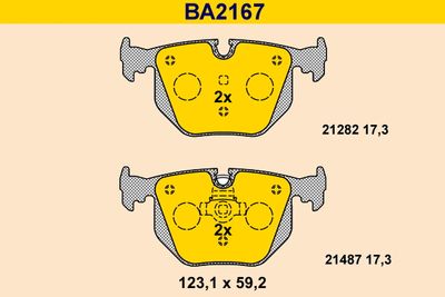 BA2167 BARUM Комплект тормозных колодок, дисковый тормоз