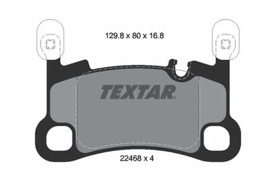 2246801 TEXTAR Комплект тормозных колодок, дисковый тормоз