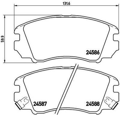 P30043 BREMBO Комплект тормозных колодок, дисковый тормоз