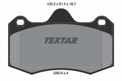 2497401 TEXTAR Комплект тормозных колодок, дисковый тормоз