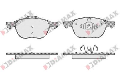 N09266 DIAMAX Комплект тормозных колодок, дисковый тормоз