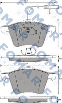 FO691281 FOMAR Friction Комплект тормозных колодок, дисковый тормоз