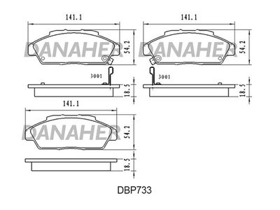 DBP733 DANAHER Комплект тормозных колодок, дисковый тормоз