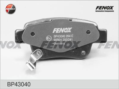 BP43040 FENOX Комплект тормозных колодок, дисковый тормоз
