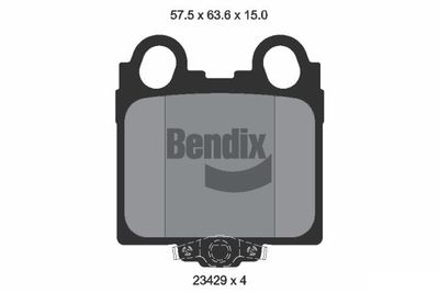 BPD1977 BENDIX Braking Комплект тормозных колодок, дисковый тормоз