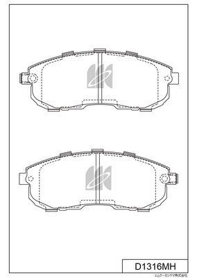 D1316MH MK Kashiyama Комплект тормозных колодок, дисковый тормоз