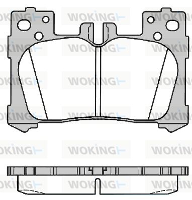 P1691300 WOKING Комплект тормозных колодок, дисковый тормоз