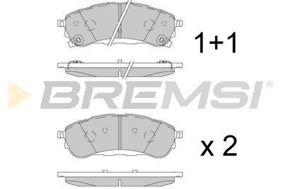 BP3901 BREMSI Комплект тормозных колодок, дисковый тормоз