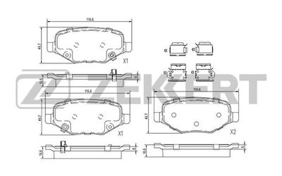 BS3023 ZEKKERT Комплект тормозных колодок, дисковый тормоз