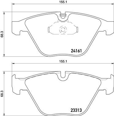 P06081 BREMBO Комплект тормозных колодок, дисковый тормоз