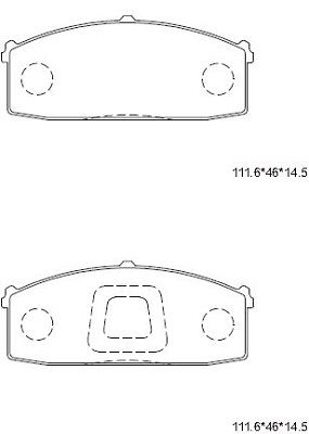 KD1657 ASIMCO Комплект тормозных колодок, дисковый тормоз