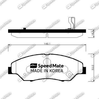 SMBPK019 SpeedMate Комплект тормозных колодок, дисковый тормоз