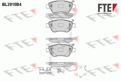 BL2010B4 FTE Комплект тормозных колодок, дисковый тормоз